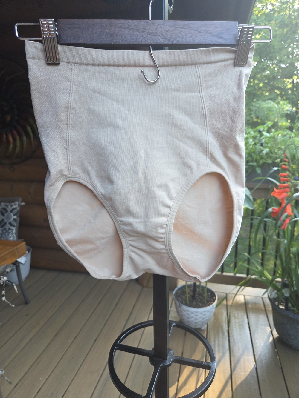 Never Worn High-Waist Shaping Briefs in Light Beige